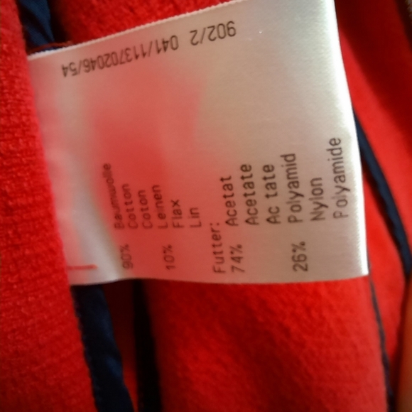 Vtg ST. EMILE for HARRIET KASSMAN Red Tweed Jacket Blazer Zip Fringe Pocket - Picture 12 of 13